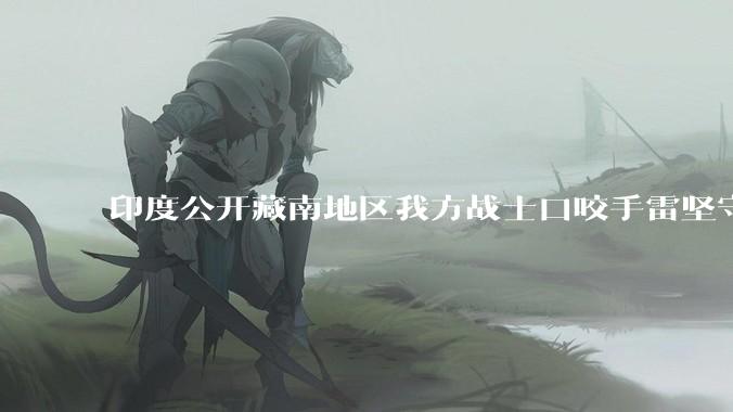 印度公开藏南地区我方战士口咬手雷坚守的***，是想表达什么？