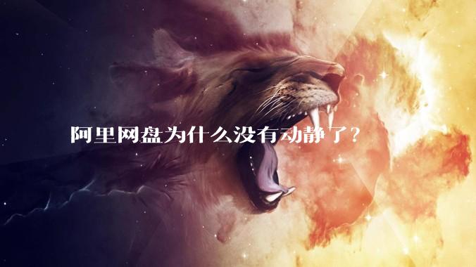 阿里网盘为什么没有动静了？